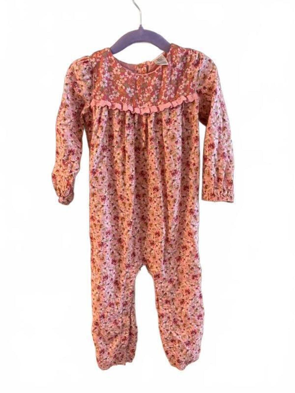 baby B'gosh Pink Rose Floral Long Sleeve Onesie 24 Months EUC